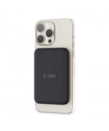 Tech-Protect LifeMag PB10 Powerbank with MagSafe 5000mAh 15W USB-C port - black + USB-C cable