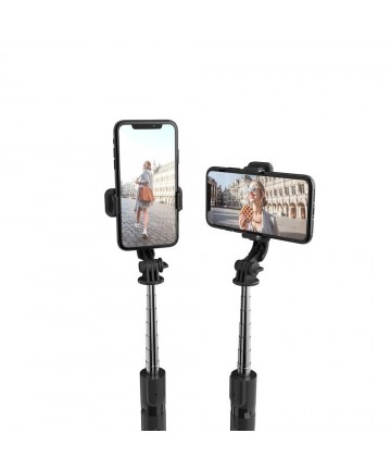 Tech-Protect L02S Bluetooth selfie stick with tripod up to 72cm - black