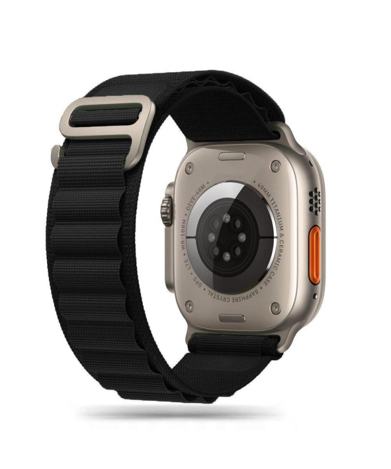Tech-Protect Nylon Pro Strap for Apple Watch 4 / 5 / 6 / 7 / 8 / 9 / SE / Ultra 1 / 2 (42/44/45/49 mm) - Black