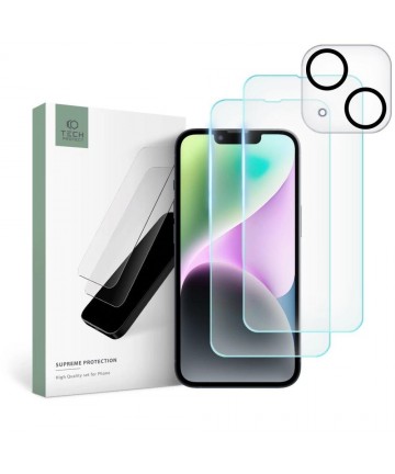 Tech-Protect Supreme Set for iPhone 14 2x tempered glass for display / tempered glass for camera