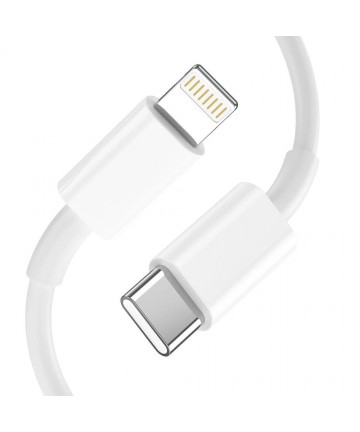 Tech-Protect C20W USB-C PD 20W / USB-A QC 3.0 Charger with USB-C / Lightning Cable - White