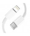 Tech-Protect C20W USB-C PD 20W / USB-A QC 3.0 Charger with USB-C / Lightning Cable - White