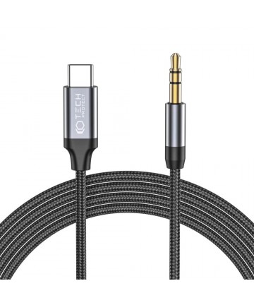 Tech-Protect UltraBoost audio USB-C / 3.5mm mini jack cable 1 m - black