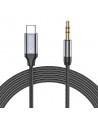Tech-Protect UltraBoost audio USB-C / 3.5mm mini jack cable 1 m - black