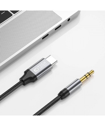 Tech-Protect UltraBoost audio USB-C / 3.5mm mini jack cable 1 m - black