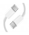 Tech-Protect C20W USB-C PD 20W / USB-A QC 3.0 charger with USB-C / USB-C cable - white
