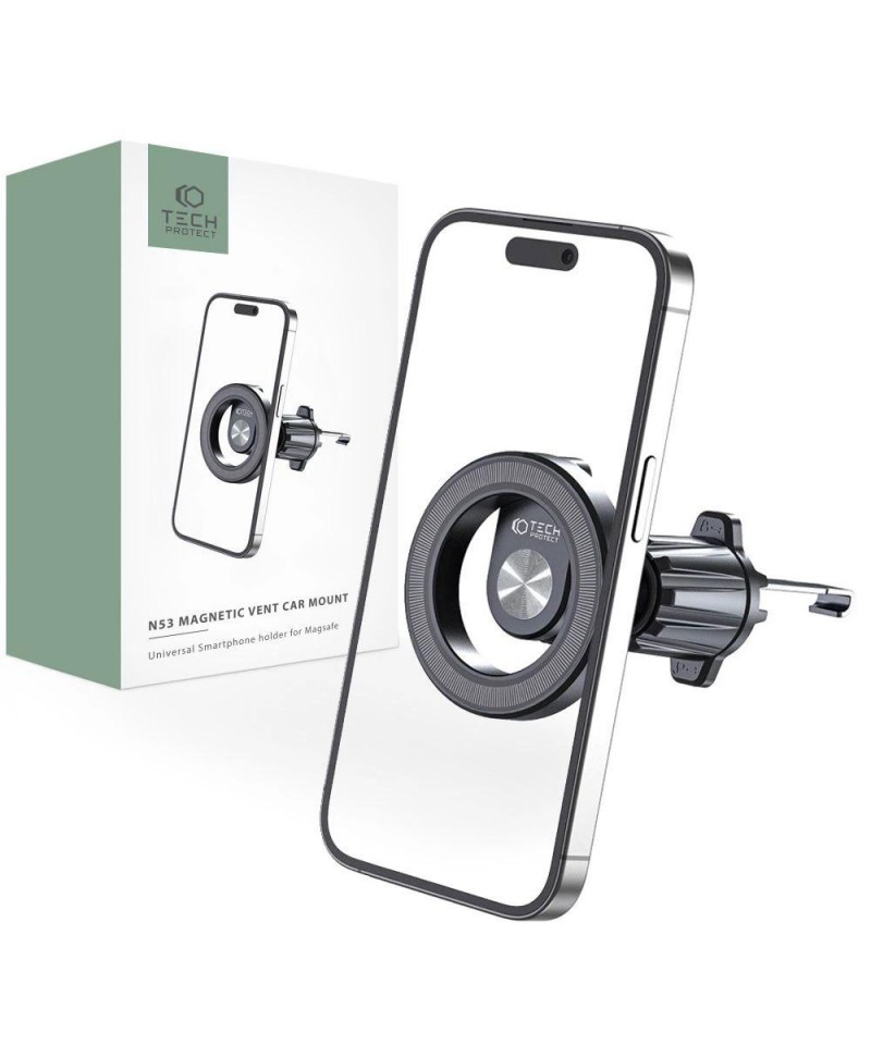 Tech-Protect N53 Car Phone Holder with MagSafe for Air Vent - Black