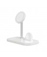 Tech-Protect QI15W-A22 MagSafe inductive charger with 3in1 MagSafe stand for smartphone / Apple Watch / AirPods - white