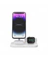 Tech-Protect QI15W-A22 MagSafe inductive charger with 3in1 MagSafe stand for smartphone / Apple Watch / AirPods - white