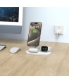 Tech-Protect QI15W-A22 MagSafe inductive charger with 3in1 MagSafe stand for smartphone / Apple Watch / AirPods - white