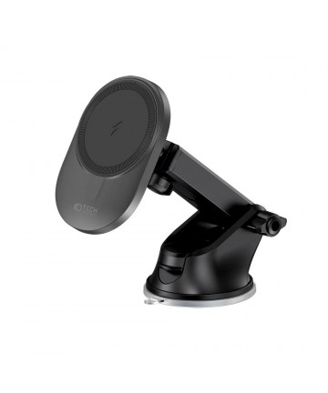 Tech-Protect MM15W-V1 Car Phone Holder with MagSafe 15W Wireless Charger for Cockpit/Air Vent - Black
