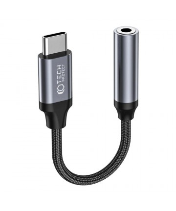 Tech-Protect UltraBoost USB-C / 3.5mm mini jack adapter - black