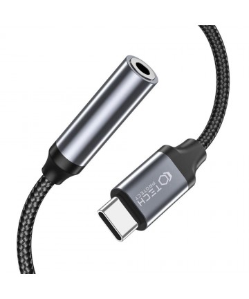 Tech-Protect UltraBoost USB-C / 3.5mm mini jack adapter - black