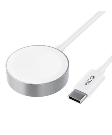 Tech-Protect UltraBoost Magnetic Inductive Charger with USB-C Connector for Apple Watch 1.2m - White