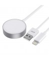 Tech-Protect UltraBoost 2in1 Magnetic Charger with USB-C / Lightning Cables for Apple Watch 1.5m - White