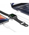 Tech-Protect UltraBoost 2in1 Magnetic Charger with USB-C / Lightning Cables for Apple Watch 1.5m - White