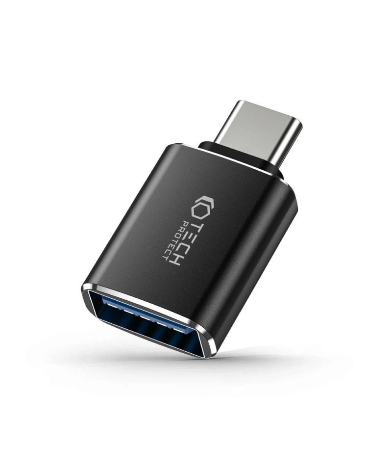 Tech-Protect UltraBoost USB-C (Male) / USB-A (Female) OTG Adapter - Black