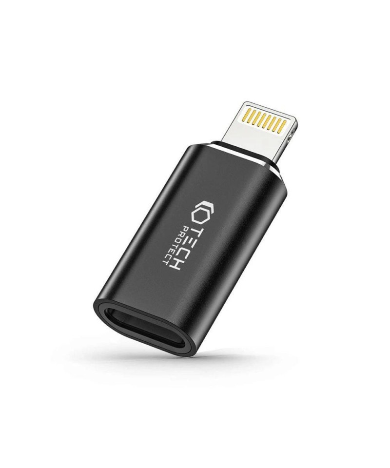 Tech-Protect UltraBoost Lightning (Male) / USB-C (Female) Adapter - Black