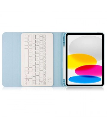 Tech-Protect SC Pen + Keyboard Case with Keyboard for iPad 10.9" 2022 - Light Blue