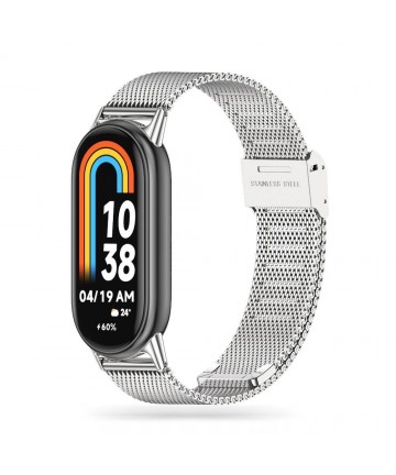 Tech-Protect MilaneseBand Strap for Xiaomi Smart Band 8 / 8 NFC - Silver