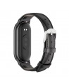 Tech-Protect Leatherfit strap for Xiaomi Smart Band 8 / 8 NFC - black