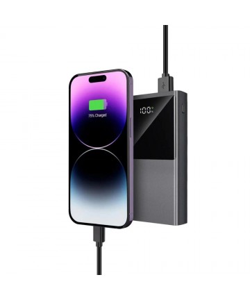 Powerbank Tech-Protect PB13 20000mAh 22.5W 2x USB-A / USB-C / Lightning with USB-C / USB-A cable - gray