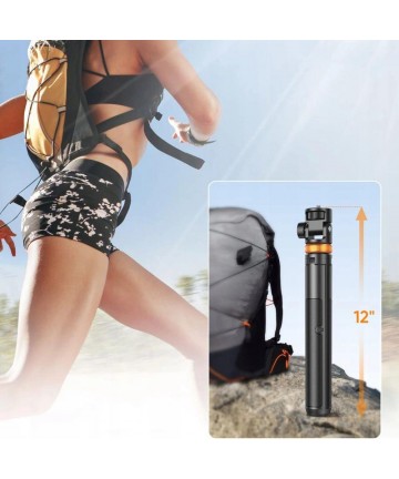 Tech-Protect L03S Bluetooth selfie stick with remote control, tripod up to 148cm and head 180 - black