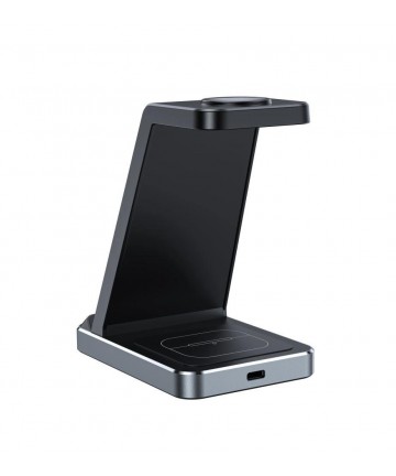 Tech-Protect QI15W-A26 Inductive Charger 15W 3in1 for Smartphone / Headphones / Apple Watch - Black