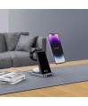 Tech-Protect QI15W-A26 Inductive Charger 15W 3in1 for Smartphone / Headphones / Apple Watch - Black