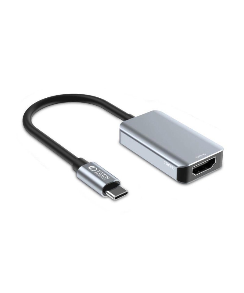 Tech-Protect UltraBoost USB-C (Male) / HDMI (Female) 4K 60Hz Adapter - Black