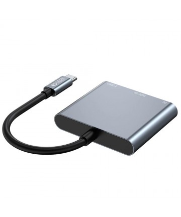 HUB Tech-Protect V1 3in1 USB-C - USB-A 3.0 / USB-C PD 100W / HDMI 4K 30Hz - gray