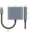 HUB Tech-Protect V1 3in1 USB-C - USB-A 3.0 / USB-C PD 100W / HDMI 4K 30Hz - gray