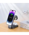 Tech-Protect QI15W-A28 MagSafe 3in1 Inductive Charger with Smartphone / Apple Watch / AirPods Stand - Black