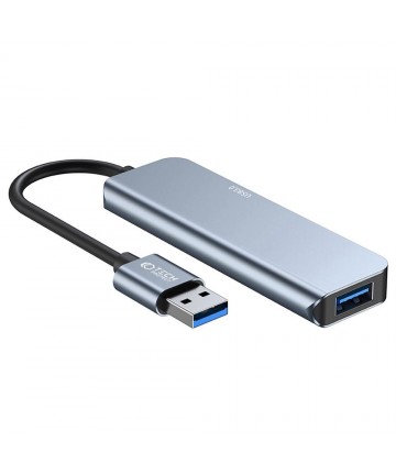 HUB Tech-Protect V0 5in1 USB-A - USB-A 3.0 / 3x USB-A 2.0 / USB-C - gray