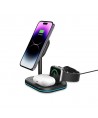 Tech-Protect QI15W-A27 3-in-1 Inductive Charger with MagSafe Stand for Smartphone / Apple Watch / AirPods - Black