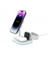 Tech-Protect QI15W-A27 3-in-1 inductive charger with MagSafe stand for smartphone / Apple Watch / AirPods - white