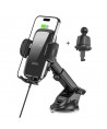 Tech-Protect CM15W-V1 Car Phone Holder with 15W Inductive Charger for Cockpit/Air Vent - Black