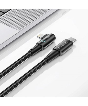 Tech-Protect UltraBoost L Cable Lightning (angled) / USB-C (straight) PD 20W 3A 1m - gray