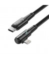 Tech-Protect UltraBoost L Cable Lightning (angled) / USB-C (straight) PD 20W 3A 1m - gray