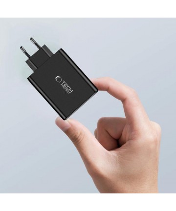 Tech-Protect NC100W-GAN charger network GaN 3x USB-C PD 100W / USB-A QC 3.0 - black