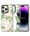 Tech-Protect MagMood MagSafe case for iPhone 15 Pro - daisies with leaves