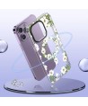 Tech-Protect MagMood MagSafe case for iPhone 15 Pro - daisies with leaves