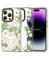 Tech-Protect MagMood MagSafe iPhone 15 Pro Max Case - Daisies with Leaves