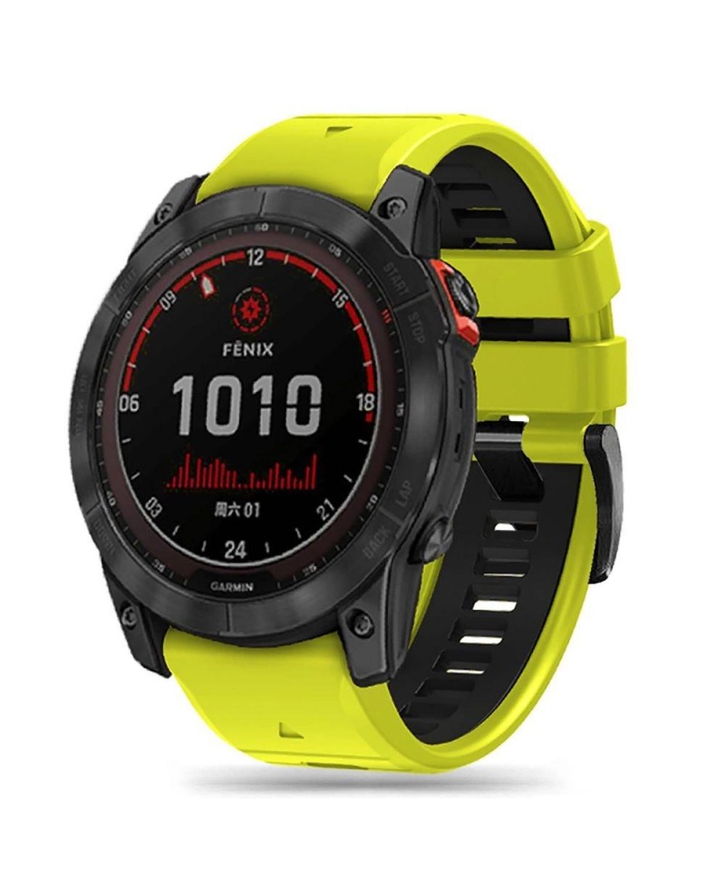 Tech-Protect IconBand Pro Strap for Garmin Fenix 3 / 5X / 3HR / 5X Plus / 6X / 6X Pro / 7X - Lime Black