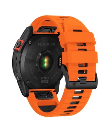 Tech-Protect IconBand Pro Strap for Garmin Fenix 3 / 5X / 3HR / 5X Plus / 6X / 6X Pro / 7X - Orange-Black