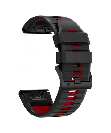Tech-Protect IconBand Pro Strap for Garmin Fenix 3 / 5X / 3HR / 5X Plus / 6X / 6X Pro / 7X - Black/Red