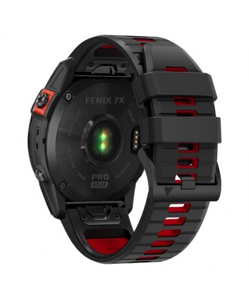 Tech-Protect IconBand Pro Strap for Garmin Fenix 3 / 5X / 3HR / 5X Plus / 6X / 6X Pro / 7X - Black/Red