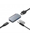 HUB Tech-Protect V6 4in1 USB-C - USB-A 3.0 / USB-C PD100W / HDMI / mini jack 3.5mm - gray