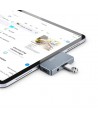 HUB Tech-Protect V6 4in1 USB-C - USB-A 3.0 / USB-C PD100W / HDMI / mini jack 3.5mm - gray