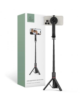 Tech-Protect L04S Bluetooth Selfie Stick with Tripod up to 95cm and 360 Head - Black